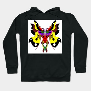 mothman fairy kaiju ecopop in armor of death in totonac patterns Hoodie